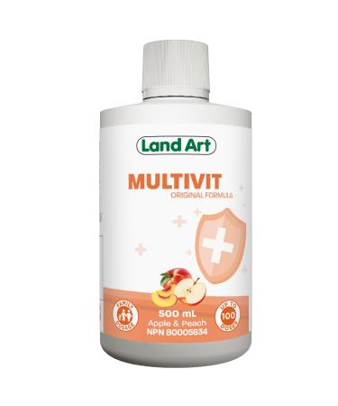 Liquid Multivitamin Natural Formula Get Your Energy Back - for Kids and Adults - Great Tasting Fast Absorption 33 Doses - 500ml Vegetarian GMO-Free Gluten Free No Sugar Added - Made in Canada