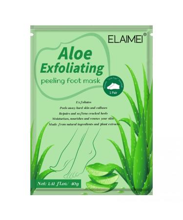 Foot peel mask peeling and moisturizing foot mask for women and men - call to remove foot mask socks cornea remove dead skin repairs rough heels for men women 1 g (1 Pack) green