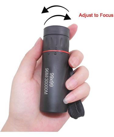 LIMENG Mini Telescope for Adults - 99x HD Optical Focus, Waterproof Monocular for Sports, Concerts, Camping & Traveling - Black - Buy Online on SooperMarket.com