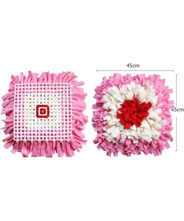 IEUUMLER Dog Snuffle Mat - Training Puzzle Toy for Dogs | 45x45cm Pink & White - International Shipping - Buy Online on SooperMarket.com