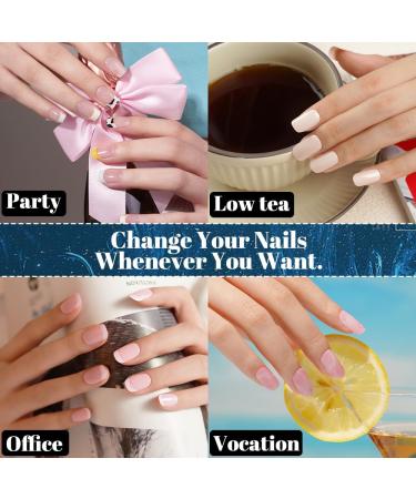 DANNI & TONI Semi Cured Gel Nail Polish Strips - Milk Swirls | Salon-Quality Manicure Stickers Set - Buy Online on SooperMarket.com