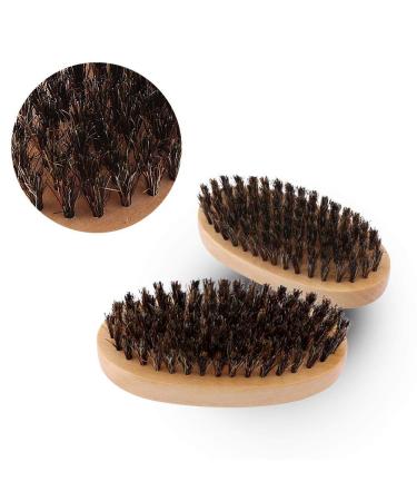 Beard Brush - Natural Faux Boar Bristle Wooden Handle Military Pocket Grooming Comb for Men - Buy Online on SooperMarket.com