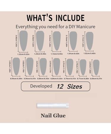 Buy MISUD Long Stiletto Press on Nails - Glossy Black French Tip Fake Nails with Rhinestones & Butterfly Design - 24 pcs Acrylic Nail Set - Fast International Shipping - Buy Online on SooperMarket.com