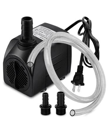 PULACO 400GPH Submersible Water Pump with 5 ft Tubing, 25W durable fountain water pump for Pond Fountain, Aquariums Fish Tank, Statuary, Hydroponics