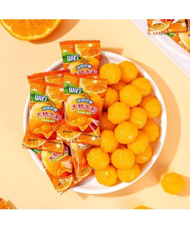 Peeling Fruit Juice Fudge Orange juice flavored candy fruit soft candy gummy candy healthy nutritious dessert wedding candies New Year Candy Chinese delicious snack gift pack (800g(About 86pieces)) - Buy Online on SooperMarket.com