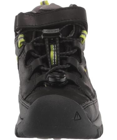 KEEN Targhee Mid Waterproof Hiking Boots | Little Kid Sizes 4-8 | Black/Steel Grey - Buy Online on SooperMarket.com