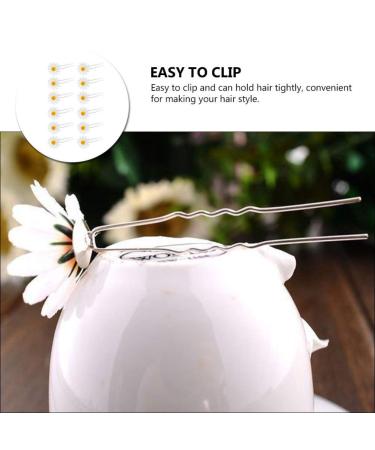 FRCOLOR Daisy Hair Clips 12Pcs - Bridal Floral Bobby Pins for Wedding Beach Party - Buy Online on SooperMarket.com