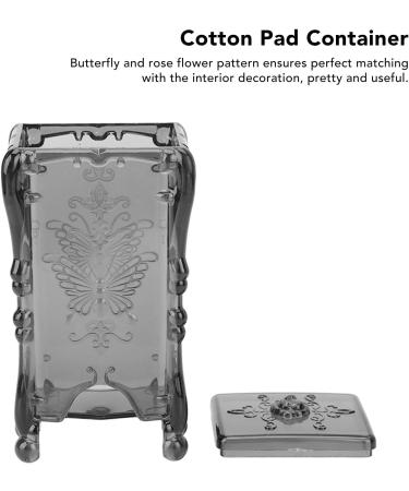 Makeup Cotton Box Large Capacity Pretty Design ABS Cotton Pad Holder for Bedroom Transparent Grey - Buy Online on SooperMarket.com