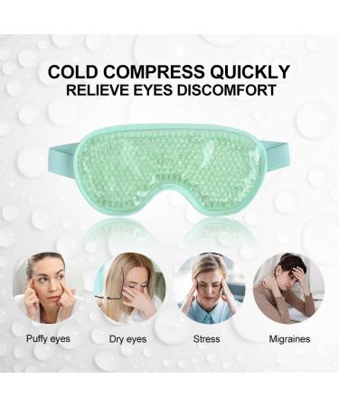 NEWGO Cooling Eye Mask for Puffy Eyes Reusable Hot Cold Therapy Gel Cold Eye Mask for Migraine Headache Dark Circles Dry Eyes Swollen Eyes Sinus Pain Green - Buy Online on SooperMarket.com