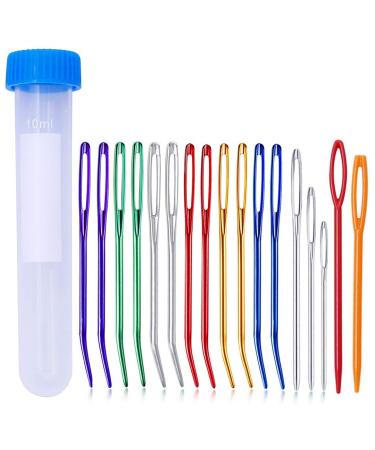 17 Pieces Yarn Needle Set,Tapestry Needle Bent Tip Tapestry Needles for Yarn Large Eye Blunt Needles for Hand Sewing Yarn Sewing Needles Set with Plastic Sewing Needle for Knitting Crochet