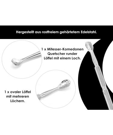 Professional Comedone Squeezer Set | Blackhead Remover & Comedone Lifter | 2-Piece Milia Knife Set for Flawless Skin - Buy Online on SooperMarket.com