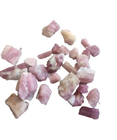 100g 50g Natural Brazilian Rubellite Red Tourmaline Rought Stone Rubellite Stones Crystal Specimens Decoration Stone Gift (Color : 100g Size : 2-5mm) 2-5mm 100g