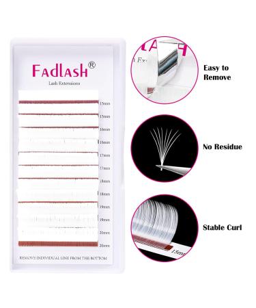 Easy Fan Blooming Volume Lash Extensions - 0.07 D-Curl Color Lashes (White) 15-20mm - Buy Online on SooperMarket.com