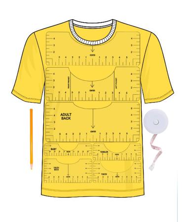 9 Pcs Tshirt Ruler Guide for Vinyl Alignment and Sublimation Blanks,Craft Sewing Supplies Accessories Tools for Heat Press HTV Heat Transfer Vinyl (Transparent) Transparent-7ps