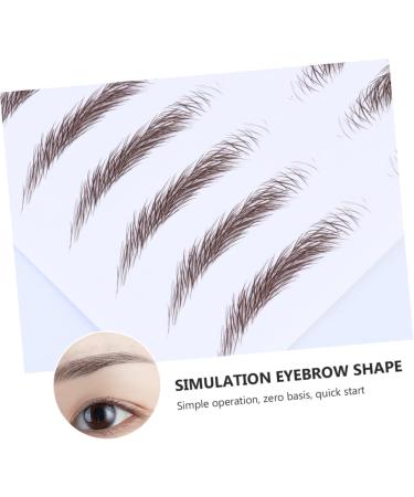 4pcs Eyebrow Stickers Waterproof Makeup Peel off Brow 6d Hair-like Eyebrows Stickers Transport Tool 21x15cm Brown - Buy Online on SooperMarket.com