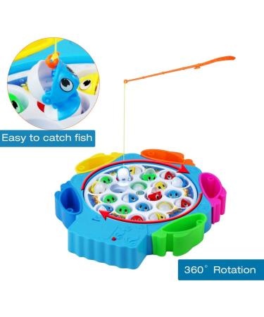 Nuheby Fish Game Toy: Musical Fishing Rod Set for Kids - Toddler Toys Role Play Game for Boys and Girls Ages 3-6 - Buy Online on SooperMarket.com
