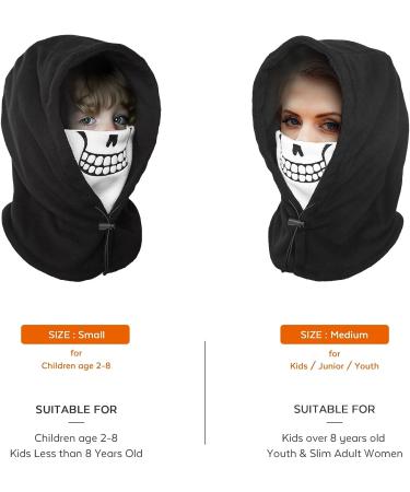 Kids Washable Fleece Balaclava Ski Mask - Windproof Winter Hat with Face Cover for Boys/Girls - Medium Size - Buy Online on SooperMarket.com