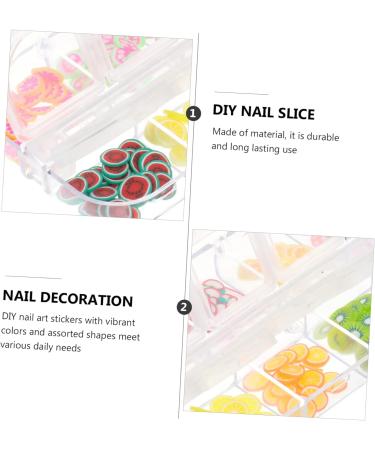 Beavorty 24 Boxes Fruit Slice DIY Manicure Space Beads Nail Art 3d Fruit Slices Fruit Nail Art Slices Earring Making Charms Stuffing 3d Nail Stickers Fruit Nail Slices Set Polymer Clay - Buy Online on SooperMarket.com