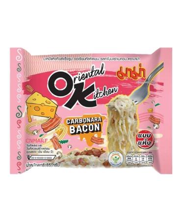CNMART Mama Carbonara Bacon Flavour Oriental Style Instant Noodle 85g (Pack of 24)