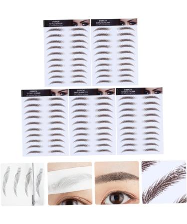 PLAFOPE 5pcs Eyebrow Stickers Brow Shaper Sticker Makeup Stickers Artificial Eyebrow 6d Cosmetic Make up 21x15cm Brown - Buy Online on SooperMarket.com