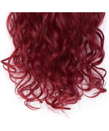 Silk-co Long Curly Wavy Clip in Hair Extension 24 Maroon&Dark Red - 8 Pcs Full Head, Synthetic Heat Resistant, 18 Clips - #Maroon&Dark Red - Buy Online on SooperMarket.com