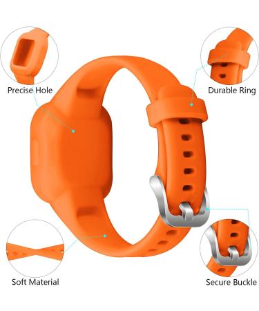 Vanet 4 Pack Compatible with Garmin Vivofit Jr 3 Bands for Kids Soft Silicone Sport Breathable Bands Adjustable Replacement for Girls Boys Black/Navy/Red/Orange - Buy Online on SooperMarket.com