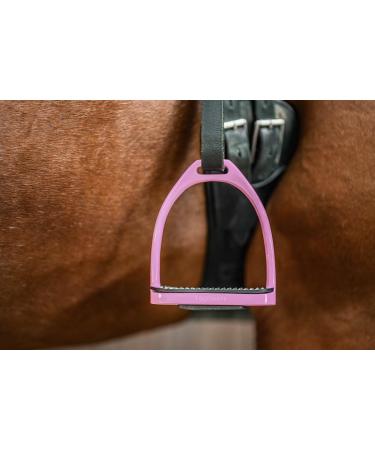 Equinate Stirrups Midway 10cm Pink - Anti-Slip Rubber Tread for Adults & Children - Set of 2 - International Shipping Available - Buy Online on SooperMarket.com