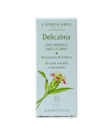 L'Erbolario Delicalma Two-Phase Face & Body Oil | Ginger Extract & Organic Nourishment for Sensitive Skin - 1 Oz - Buy Online on SooperMarket.com