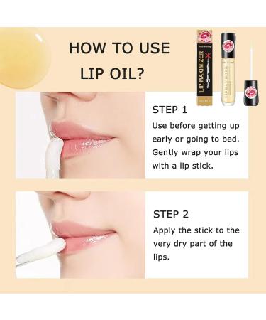 Peach Lip Plumper Set: Clear Lip Oil Gloss for Strong Moisturization, Long-Lasting and Nutritious Makeup - Waterproof Liquid Lipstick (1PC) - Buy Online on SooperMarket.com