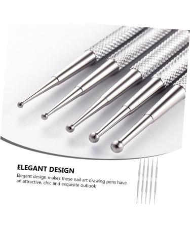 DOITOOL 10 Pcs Nail Art Drill Pen Glitter Gel Nail Molding Gel Nail Drill Point Pen Dotting Tools for Nails Nail Gel Polish Practical Manicure Tool To Rotate Stainless Steel Glue Pen Alloy - Buy Online on SooperMarket.com