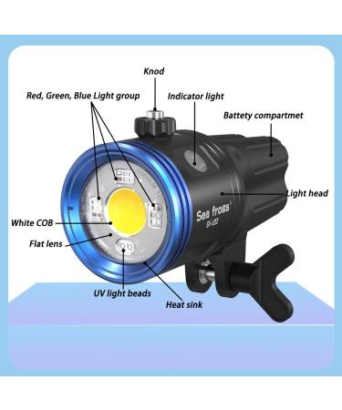 Seafrogs 328FT RGB Diving Video Light for Sony Olympus Nikon Canon Fujifilm Cameras (SF-L02) - Buy Online on SooperMarket.com