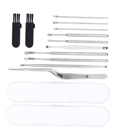 2 Sets Ear Pick Suit Mutitool Ear Cleaners Stainless Spatula Earwax Removal Kit Stainless Steel Ear Pick Spiral Ear Spoon Ear Wax Picking Tools Practical Ear Spoon Ear Wax Cleaner