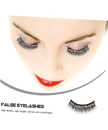 DRESSOOS 10 Pairs Diamond False Eyelashes Exaggerated Eyelashes False Lash Gems Eyelash Cosmetic Lashes Performance Eyelash Women Eyelash Rhinestone Eyelashes Lash Extensions Fake Lashes - Buy Online on SooperMarket.com