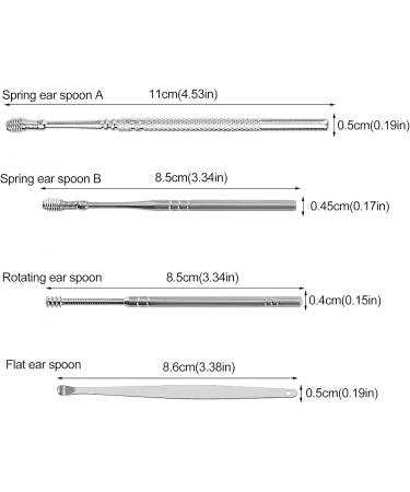 HEIMEABI Spring Earwax Cleaner Tool Set - 8-in-1 Ear Pick Kit for Ear Wax Removal and Eye Scrubbing - Reusable and Innovative - D-C One Size - Buy Online on SooperMarket.com