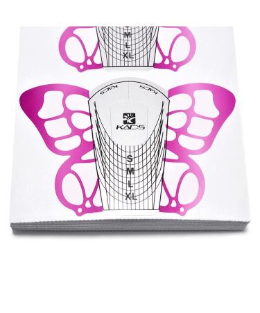 100pcs Butterfly Nail Forms Tips for Gel/Acrylic Extensions - Manicure Tool Set | International Shipping - Buy Online on SooperMarket.com