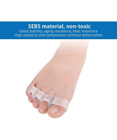 High Elasticity Toe Separator 4-Hole Bunion Corrector | Foot Toe Spreader & Straightener for Hallux Valgus | Toe Separators for Overlapping Toes - Buy Online on SooperMarket.com
