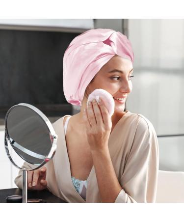 Mulberry Silk Double-Sided Hair Wrap Bonnet for Curly Hair | Pink Silk Sleep Cap - Buy Online on SooperMarket.com