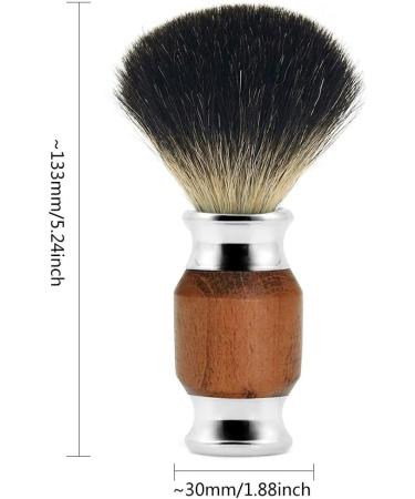1Pcs Pure Hair Beard Brush - Men's Shaving Brush with Wooden Handle for Perfect Grooming & Styling - Buy Online on SooperMarket.com