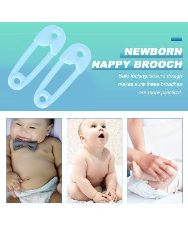 Kisangel 36pcs Safety Pin Cloth Diaper Fasteners - Vintage Style for Kids and Adults - Blue Resin - 6.4x2.5cm - Buy Online on SooperMarket.com