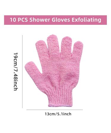 5 Pairs Exfoliating Peeling Gloves - Dual Texture Shower & Spa Hand Shoes | International Shipping Available - Buy Online on SooperMarket.com
