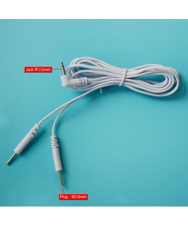 TENS Unit Replacement Cords 2.5mm 2 Pins - 60'' Length - Pack of 2 | Compatible with TENS/EMS Machines - Buy Online on SooperMarket.com