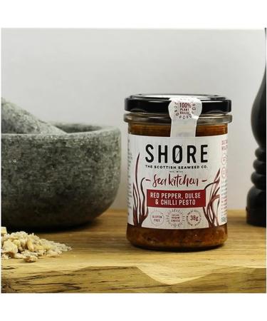 Shore Red Pepper & Dulse Seaweed Pesto 180g - Premium Vegan Pesto Sauce - Buy Online on SooperMarket.com