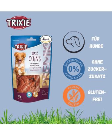 Trixie Premio Duck Coins - 80g Pack of 4 | Premium Dog Treats for International Shipping - Buy Online on SooperMarket.com