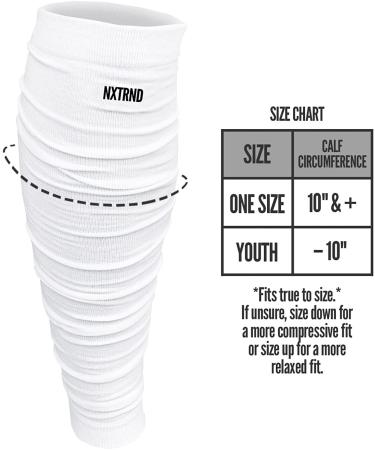 Nxtrnd Football Leg Sleeves for Men & Boys - White - One Size (Pair) - Buy Online on SooperMarket.com