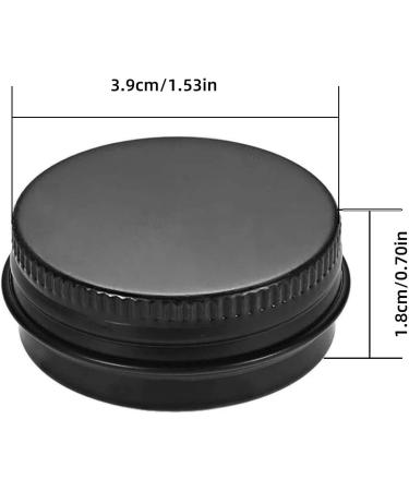 KisSealed 50 Pack Mini Aluminum Round Tin Jar 0.5 oz Refillable Metal Storage Travel Tins 15ML Black Empty Cosmetic Sample Containers Bottle with Screw Lid for Lip Balm Salve Powder Spice & Candies - Buy Online on SooperMarket.com