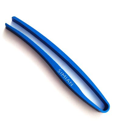 SIMIAN Slim Tweezers - Precision Tweezers Professional Quality Made in Japan for Eyebrow Eyelash Women and Men (Blue)