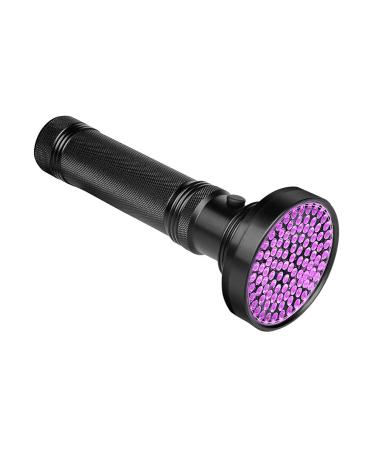Veetop UV Flashlight Blacklight 100 LED 18W 395nm Ultraviolet Black Light Detector Aluminum Handheld Torch Light for Pet Dog Cat Urine & Stain Detection Scorpions Bed Bugs Home Hotel Inspection