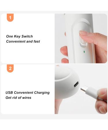 Professional Pedicure Tools Kit USB Rechargeable 2 Speed Silent Portable Foot Grinder for Dead Skin Cracked Heel Electric Feet Callus Remover Portable Electronic Foot File Pedicure Tools (White) - Buy Online on SooperMarket.com