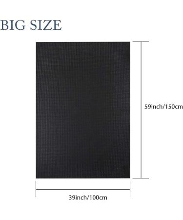 Pllieay 14 Count Big Size Black Classic Reserve Aida Cloth Cross Stitch Fabric - 59x39 Inch - 1 Pack - Buy Online on SooperMarket.com