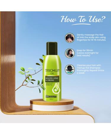 Trichup Healthy Long & Strong Oil - 600ml (3 X 200ml) for Nourished Hair | Buy Online Internationally - Buy Online on SooperMarket.com